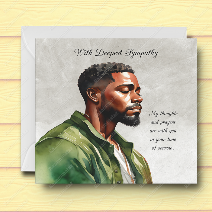 Black Sympathy Card R